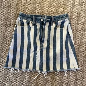 Abercrombie Striped Denim Skirt